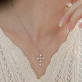 S925 Sterling Silver Pearl Necklace Women's Versatile Pendant Fashionable