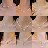 S925 Silver Pearl Necklace for Women, Luxury Beaded Sweater Chain