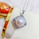 S925 Sterling Silver Pearl Pendant Settings DIY Jewelry Making