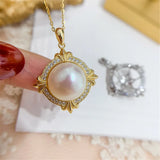 S925 Sterling Silver Pearl Pendant Settings DIY Jewelry Making