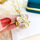 S925 Sterling Silver Pearl Pendant Settings Blank/Base for DIY Jewelry Making