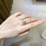 925 Silver Pearl Ring Base for 8-10mm Bead DIY Jewelry Making