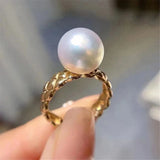925 Silver Pearl Ring Base for 8-10mm Bead DIY Jewelry Making