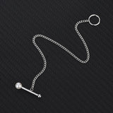 S925 Sterling Silver Pearl Round Bead OT Buckle Bracelet
