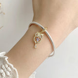 S925 Sterling Silver Owl Pendant Necklace Bracelet DIY Accessories