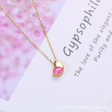 S925 Sterling Silver Heart-shaped Love Peach Heart DIY Necklace Pendant