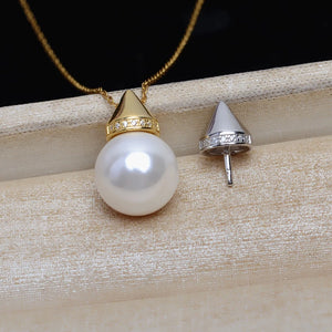 S925 Sterling Silver Pendant Mounts Base 3pcs