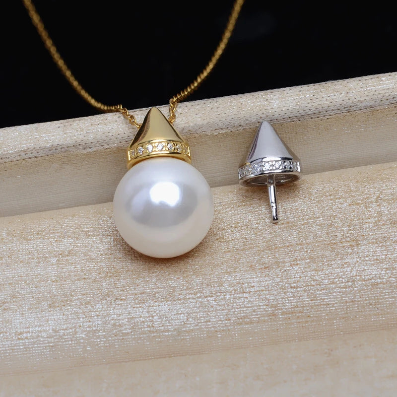 S925 Sterling Silver Pendant Mounts Base 3pcs