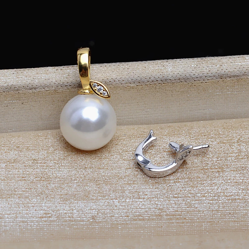S925 Sterling Silver Pendant Mounts Base Mountings 3pcs/lot