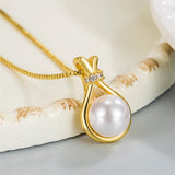 925 Silver Fortune Bag Necklace 24k Good Luck Jewelry