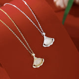 S925 Silver Pendant Necklace Hetian Jade Vintage Style High-quality Women