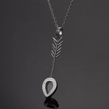 Moonstone Sandstone Necklace Sterling Silver 925 Pendant 9X13MM Pear Shape