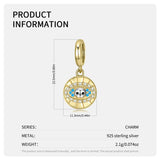S925 Skull Head Eye Pendant with Cross-border Bracelet Beads
