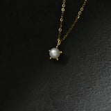 Sterling Silver Pearl Choker Necklace 14K Plated