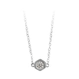S925 Silver Geometric Hexagonal Zircon Bracelet