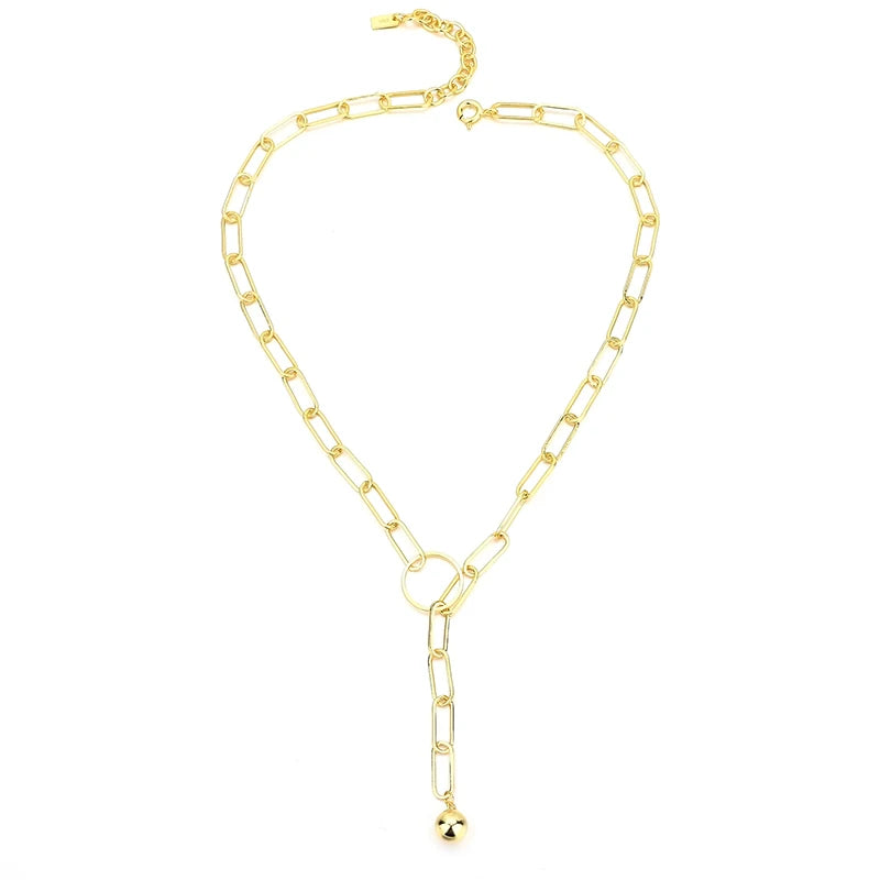 S925 Sterling Silver Personalized Cold Wind Square Chain Collarbone Necklace