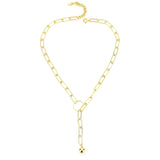 S925 Sterling Silver Personalized Cold Wind Square Chain Collarbone Necklace
