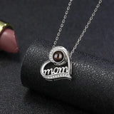 S925 Silver Personalized Heart Photo Projection Necklace Gift
