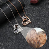 S925 Silver Personalized Heart Photo Projection Necklace Gift