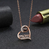 S925 Silver Personalized Heart Photo Projection Necklace Gift