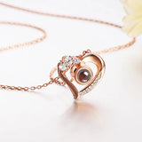 925 Silver Personalized Photo Love Heart Necklace - Gift for Women