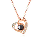 925 Silver Personalized Photo Love Heart Necklace - Gift for Women