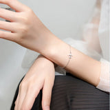 Sterling Silver Plane Bracelet Zircon Aircraft Airplane Chain
