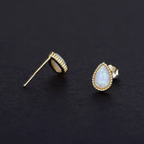 Opal Earrings 925 Sterling Silver Plated 14K for Women