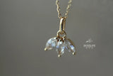Sterling Silver Plated 14K French Necklace Japanese Pendant Collar