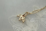 Sterling Silver Plated 14K French Necklace Japanese Pendant Collar