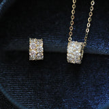 S925 Silver Plated 14K Necklace Zirconium Diamond Pendant Chain