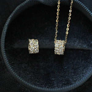 S925 Silver Plated 14K Necklace Zirconium Diamond Pendant Chain