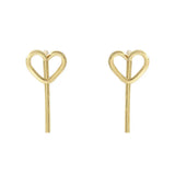 S925 Sterling Silver Plated Love Hook Earrings Heart-shaped Earrings