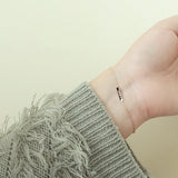 S925 Sterling Silver Plated 14k Bracelet Letter Lucky Mini Transit