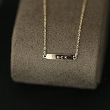 S925 Sterling Silver Plated 14k Bracelet Letter Lucky Mini Transit