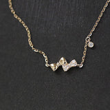 Sterling Silver 14k Bracelet Diamond Inlaid Mini Bow Girlfriend Gift