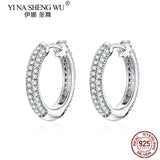 Platinum Plated Zircon Earrings for Women