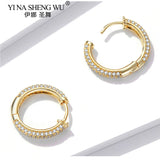 Platinum Plated Zircon Earrings for Women