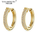 Platinum Plated Zircon Earrings for Women
