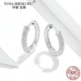 Platinum Plated Zircon Earrings for Women