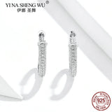 Platinum Plated Zircon Earrings for Women