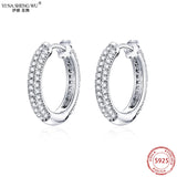 Platinum Plated Zircon Earrings for Women