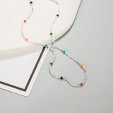 925 Silver Rainbow Beanie Necklace Light Ethnic Women's Jewelry