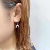 S925 Rainbow Diamond Cloud Earrings Female Mori Style Europe & US