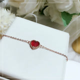 S925 Sterling Silver Red Love Bracelet Red agate lady Bracelet