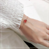 S925 Sterling Silver Red Love Bracelet Red agate lady Bracelet