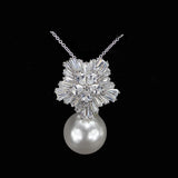 Sterling Silver Red Natural Pearls Necklace for Women Jewelry