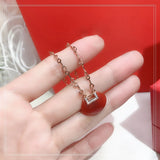 S925 Sterling Silver Red Agate Bracelet Sweet Gift