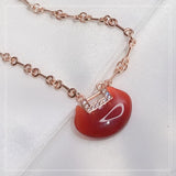 S925 Sterling Silver Red Agate Bracelet Sweet Gift