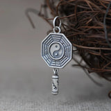 S925 Retro Chinese Wish Gossip Chain Pendant Real Silver Necklace Pendant